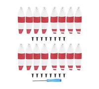 MEXWLOP 16 pièces hélice de remplacement 4726 accessoires légers ventilateurs d'aile lame rechange Kits vis, for Mini Drone DJI Mavic Ensemble de pales d'hélice de drone(White Red)