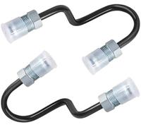 MEXWLOP 2 Flexibles de Frein arrière de 100 mm for VW, Golf MK5 MK6, Passat CC B6, Coccinelle, Touran, Skoda, Superb MK2, A3 RS3 TT RS Conduite de Frein arrière