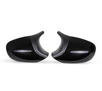MEXWLOP 2 pièces couvercle de rétroviseur ABS en Fiber carbone E90 capuchon voiture remplacement direct, for, for Capuchon de couverture de rétroviseur d'aile de voiture(ABS Black)
