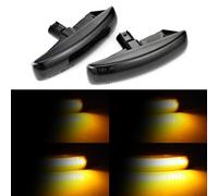 MEXWLOP 2 pièces feu de position latéral dynamique clignotant répéteur voyant lumineux, for Land Rover, Discovery 3 4 Freeland 2, for Range, for Rover, Spor Clignotant(Dynamic Smoke)