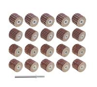 MEXWLOP 20PCS Flap Wheel Sanding Set for Rotary Tool, 3mm Shank Grinding Polishing Wheels 80/120/180/240/320/600 Grit Emery Cloth Sandpaper Discs(120 Grit)