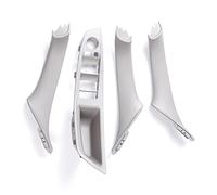 MEXWLOP 4 pièces/ensemble panneau de cadre de bouton de commutation de lève-vitre de poignée d'accoudoir de porte intérieure de voiture, for BMW Poignée de porte intérieure de voiture(Grey)