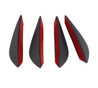 MEXWLOP 4 pièces ensemble voiture Spoiler Canards avant pare-chocs lèvre séparateur aileron Air carrosserie Kit Valence menton accessoire noir Fiber de carbone Becquet de lèvre de coffre de voiture