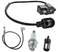 MEXWLOP 4134 400 1301 Bobine d'allumage, for STIHL, BT120 FS120 FS120R FS200 FS200R FS250 FS300 FS350 FR350 BT120C BT121 Débroussailleuse Tronçonneuse remplacer 4134 400 1306, avec filtre à huile de b
