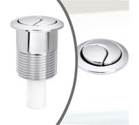 MEXWLOP Bouton poussoir de rechange chromé pour réservoir à double | chasse d'eau, pour toilettes Siamp Skipper 45, conception complète et demi