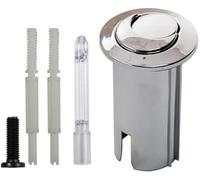 MEXWLOP Bouton poussoir de toilette à double chasse d'eau, pour Roca D2D | AH0001700R, corps long chromé avec tiges filetées A822044001