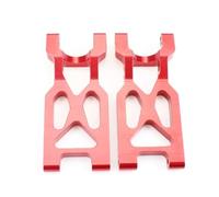 MEXWLOP Bras oscillants de Bras Suspension arrière en Alliage d'aluminium, 2 pièces, for Wltoys, for Voiture RC 104001 1/10 Bras de Suspension(Rot)