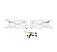 MEXWLOP Bras oscillants de Bras Suspension arrière en Alliage d'aluminium 2 pièces, for Wltoys, for Voiture 104001 1/10 RC Bras de Suspension(Silver)