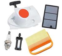 MEXWLOP Démarreur à Rappel, démarreur à Rappel, avec Bougie d'allumage, Filtre à Air, Filtre à Carburant, Compatible avec STIHL, TS410, TS420 Démarreur à Rappel pour Jardin