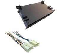 MEXWLOP Din Fascia Universel, for Toyota, Kit d'installation de Radio stéréo Poche for Tableau Bord avec Installation réaménagement du Faisceau câbles Garniture Audio pour Voiture