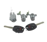 MEXWLOP Ensemble de serrures, interrupteur d'allumage, baril serrure porte avec clés à boutons for CRV 03-06, élément 03-11 Remplacement du commutateur d'allumage de voiture(BLACK 3-Panic Button Keys)