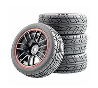 MEXWLOP Éponge d'insertion de Roue pneus poignée 4 pièces, for HSP, for HPI, 1/10 1:10 Voiture Tourisme RC 9068 - 6095 Pneus Haute adhérence pour télécommande