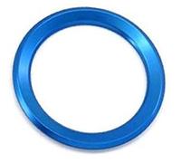 MEXWLOP for BMW, série X1/X3/X5/X6 1/3/4/5/7, 1 pièce de décoration Volant Voiture, Accessoires d'autocollants Couverture Circulaire Autocollant pour Volant(Blue)