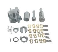 MEXWLOP For, E46 série 3 cylindre de serrure porte complet avant gauche avec 2 clés Remplacement du commutateur d'allumage de voiture(BLACK Repair Set)