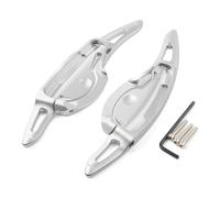MEXWLOP For Hyundai, LA Festa 2019 Extension de levier de vitesse de changement de volant de voiture en aluminium CNC, for LA Festa 2019-2020 Palette de changement de vitesse(Silver)