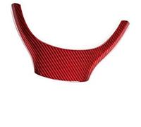 MEXWLOP for la série 5 GT 7 F10 F11 F07 F01 F02 F03 F04 2009-2017, Autocollant de Couverture décoratif Volant Voiture en Fibre Carbone véritable Autocollant pour Volant(Rot)