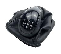 MEXWLOP For, W168 Classe A 1997-2004 Pommeau de levier de vitesse en cuir noir Manette de vitesse Guêtre Housse de protection Collier Pommeau de levier de vitesse(BLACK 5 Speed 12345r)