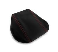 MEXWLOP Garniture autocollante de couverture boîte d'accoudoir central intérieur en cuir microfibre voiture, for Civic, 9ème berline 2012 2013 2014 2015 Housse d'accoudoir(Black with red line)