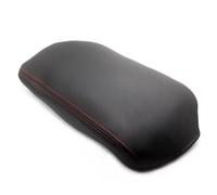 MEXWLOP Garniture d'autocollant en cuir microfibre de couverture boîte console d'accoudoir central intérieur voiture, for Mazda, CX-5 2017 2018 Housse d'accoudoir(Black with red)