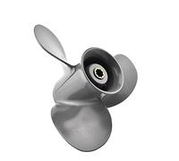 MEXWLOP Hélice Hors-Bord 8 CV 9,9 CV 10 CV 15 CV 20 CV 9 1/4 * 10 1/2 Moteur en Alliage d'aluminium 3 Lames 8 cannelures pièce de Moteur Marin Hélice de Bateau