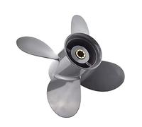 MEXWLOP Hélice Hors-Bord 8 CV 9,9 CV 10 CV 15 CV 20 CV 9 1/4 * 10 Moteur de Bateau 4 pales Vis en Aluminium 8 cannelures Pièce de Moteur Marin Hélice de Bateau
