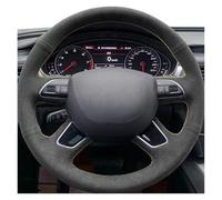 MEXWLOP Housse de volant voiture, for Q7 2012-2015 Q3 Q5 2013-2016 A4 Poignée de couverture de volant de voiture(BLACK Black Thread)