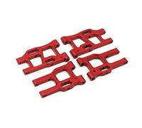 MEXWLOP Jeu de Bras oscillants Suspension Avant et arrière en métal, 4 pièces, for LC Racing PTG-2 1/10 RC, Mise à Niveau Voiture, Accessoires Bras de Suspension(Rot)