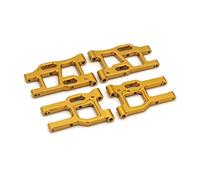MEXWLOP Jeu de Bras oscillants Suspension Avant et arrière en métal, 4 pièces, for LC Racing PTG-2 1/10 RC, Mise à Niveau Voiture, Accessoires Bras de Suspension(Yellow)