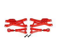 MEXWLOP Jeu de Bras Suspension arrière en métal CNC, for 1/5, for HPI Rovan KM, for Baja 5B SS 5T Rc, pièces Jouets Voiture Bras de Suspension(Rot)