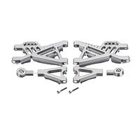 MEXWLOP Jeu de Bras Suspension arrière en métal CNC, for 1/5, for HPI Rovan KM, for Baja 5B SS 5T Rc, pièces Jouets Voiture Bras de Suspension(Silver)