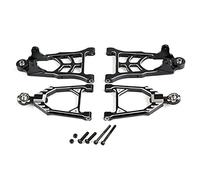 MEXWLOP Jeu de Bras Suspension Avant en métal CNC, for 1/5, for HPI Rovan KM, for Baja 5B SS 5T Rc, pièces Jouets Voiture Bras de Suspension(Schwarz)