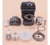 MEXWLOP Kit de Base casserole moteur Piston cylindre 34mm, for la pièce tronçonneuse bougie d'allumage corde ressort poulie démarreur recul 2500 25cc Kit piston pour tronçonneuse