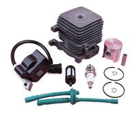 MEXWLOP Kit de bobine d'allumage à Piston cylindre 34mm, for FS55 FS45 FS38, ligne de filtre à carburant, bougie d'allumage, outil de coupe gazon, pièce de rechange Kit piston pour tronçonneuse