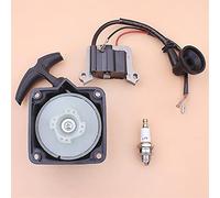 MEXWLOP Kit de bougie d'allumage bobine démarreur à rappel for moteur débroussailleuse 2 temps for 40-5 43CC 52CC Démarreur à rappel