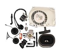 MEXWLOP Kit de carburateur bobine d'allumage démarreur à rappel tondeuse gazon jardin, for STIHL, 064 066 MS640 650 660 tronçonneuse 1122 120 0623 WJ-67A HS-320A Kit carburateur
