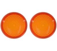 MEXWLOP Lot de 2 caches de Clignotants for Moto, for Harley, Dyna, Sportster XL 1200 883 Lentille de Clignotant Moto(Orange Lens Cover)