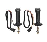 MEXWLOP Lot de 2 joysticks de pelle à 6 broches et 3 boutons, en alliage d'aluminium, for Doosan, DH DX150 215 225 300 370 9C Cache-poussière pour poignée d'excavatrice