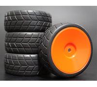 MEXWLOP Lot de 4 pneus en Caoutchouc for Voiture Course RC 1/10, Jantes Roue sur Route, for HSP, for HPI, pièce, diamètre 65 mm, 94123-94122 Pneus Haute adhérence pour télécommande(901R-6083)