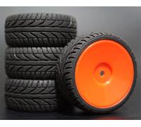 MEXWLOP Lot de 4 pneus en Caoutchouc for Voiture Course RC 1/10, Jantes Roue sur Route, for HSP, for HPI, pièce, diamètre 65 mm, 94123-94122 Pneus Haute adhérence pour télécommande(901R-8002)