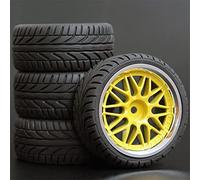 MEXWLOP Lot de 4 pneus en Caoutchouc for Voiture Course RC 1/10, Jantes Roue sur Route, for HSP, for HPI, pièce, diamètre 65 mm, 94123-94122 Pneus Haute adhérence pour télécommande(1007-8002)