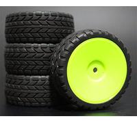 MEXWLOP Lot de 4 pneus en Caoutchouc for Voiture Course RC 1/10, Jantes Roue sur Route, for HSP, for HPI, pièce, diamètre 65 mm, 94123-94122 Pneus Haute adhérence pour télécommande(901G-6017)