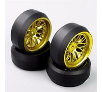 MEXWLOP Lot de 4 pneus et Jantes for HSP, for HPI, modèle Voiture dérive RC à l'échelle 1/10 avec décalage 6 mm hexagone 12 Roues pour Voitures Miniatures radiocommandées