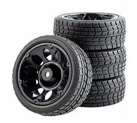 MEXWLOP Lot de 4 pneus radiaux for Roues composées, for HSP, for HPI, 1/10 1:10 Racing Car RC Rim06-8005 Roues pour Voitures Miniatures radiocommandées(Rim06H-8005)