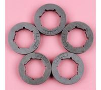 MEXWLOP Lot de 5 jantes pignon for tronçonneuse Husqvarna, 340 346XP 345 350 351 353 357, pas 325, 7 dents, petite cannelure, ID 19 mm Kit de jante d'entraînement pour tronçonneuse de jardin
