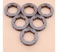 MEXWLOP Lot de 6 jantes pignon à 9 dents 250 pouces, for Husqvarna, 40 45 49 50 51 55 154 254 257 262 340 345 346XP 350 351 353 372 petite cannelure Kit de jante d'entraînement pour tronçonneuse de j