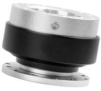 MEXWLOP Patron de moyeu de volant Moyeux de volant voiture, pour Drift PCD-70/75 mm, adaptateur kit moyeu à dégagement rapide style course(Silver)