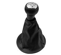 MEXWLOP Pommeau de levier de vitesse chromé, guêtre en cuir, housse de coffre, for Citroën, Berlingo III MK3, Peugeot ou Partner, à partir de 2008 Pommeau de levier de vitesse