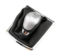 MEXWLOP Pommeau de levier de vitesse manuel à 5 ou 6 vitesses, avec botte en cuir Pu, for Focus, 2 MK2 2004 - 2012 MT Parts Pommeau de levier de vitesse(Silver 6speed)