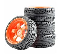 MEXWLOP Roue en éponge avec pneus de Vitesse, for HSP, for HPI, 1/10 1:10, Voiture Tourisme RC 6030 - 8003 Pneus Haute adhérence pour télécommande(6030R-8003)