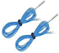 MEXWLOP Thermistance NTC 3950 100k for imprimante 3D, lot de 2 capteurs thermistance bleus, for E3d V6 Volcano Pt100 Ender 3 V2, 5 Cr10 10s Capteur de température